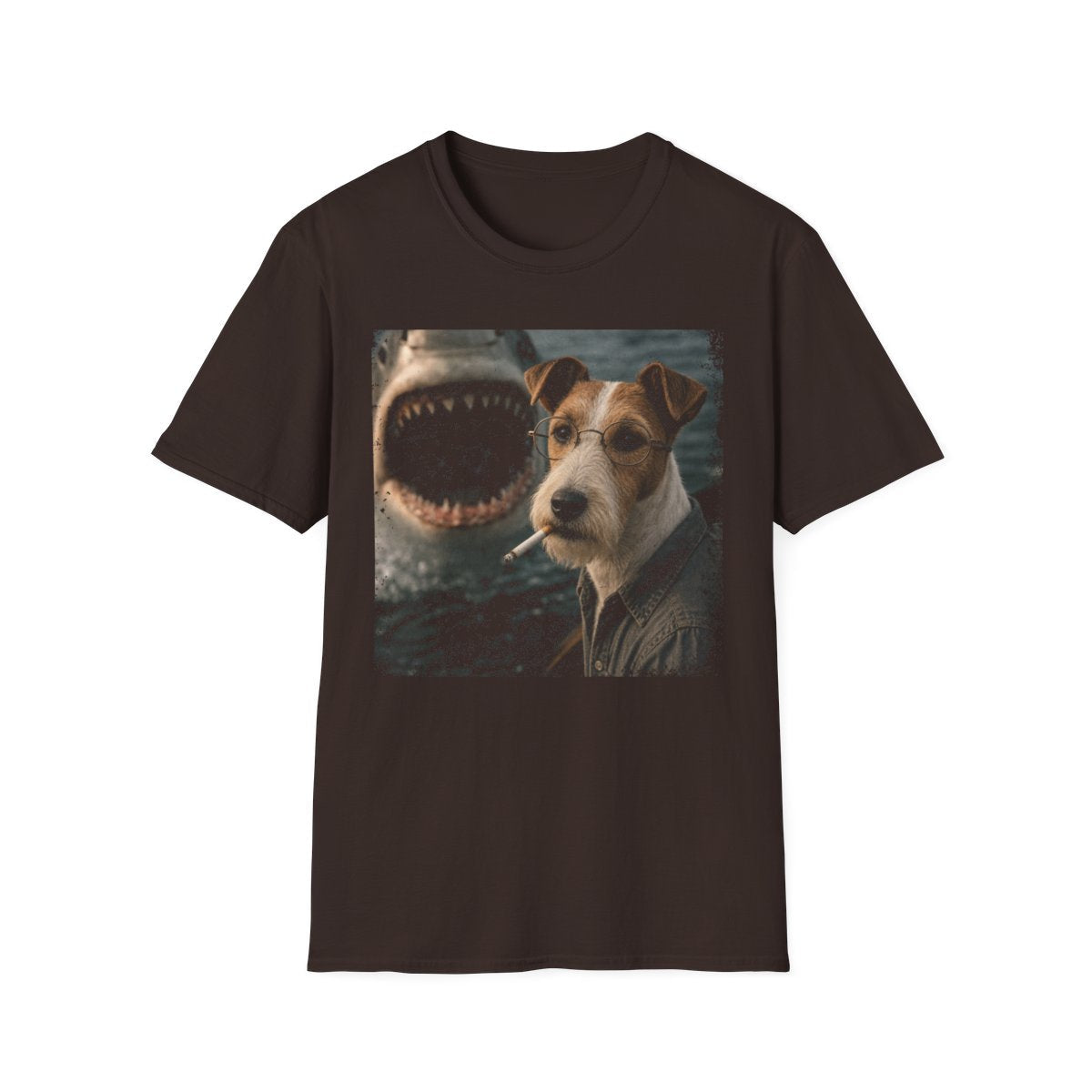 Smooth Fox Terrier and Shark Tee