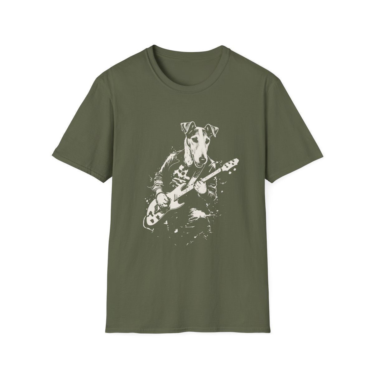 Smooth Fox Terrier Rocking Guitar Tee