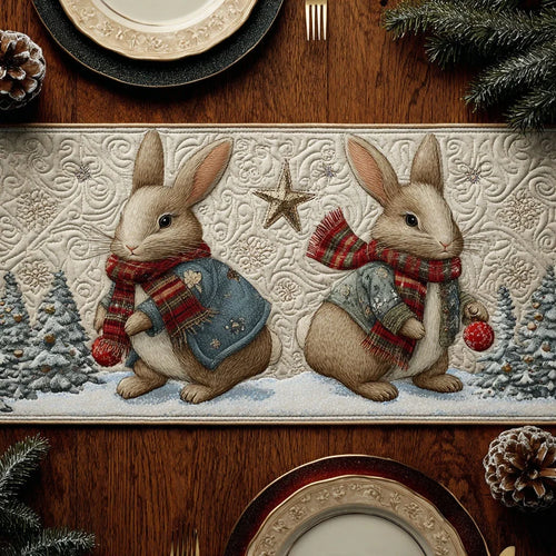Snow Bunny Quilted Table Runner