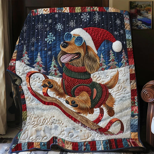 Snow Dash Quilt Blanket