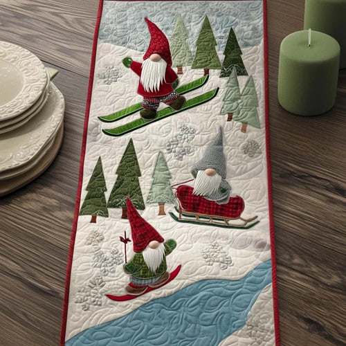 Snow Delight Quilted Table Runner
