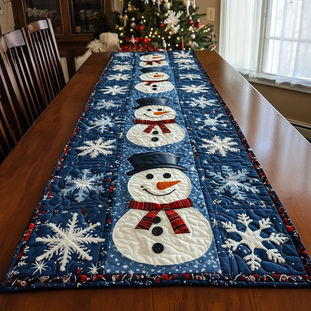 Snow Joy Quilted Table Runner