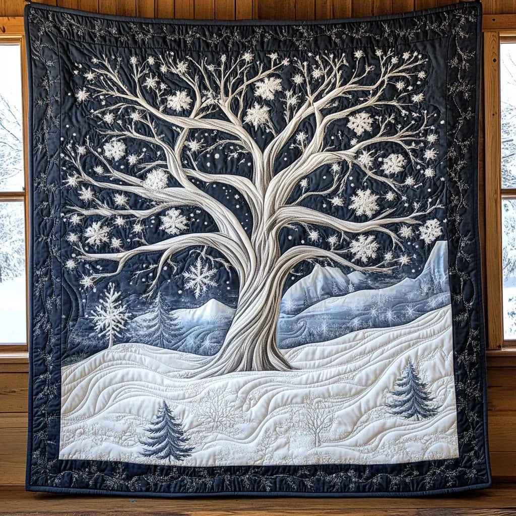 Snow Tree Quilt Blanket