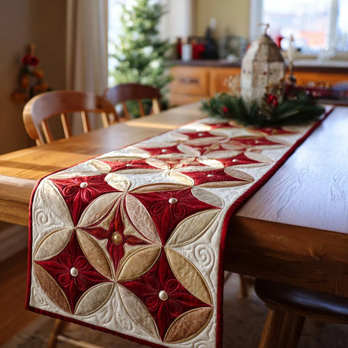 Snowflake Charm Quilted Table Runner