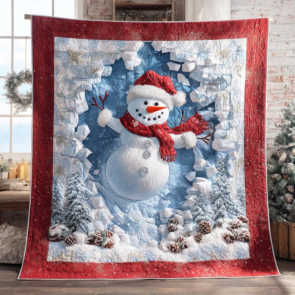 Snowman Charm Quilt Blanket