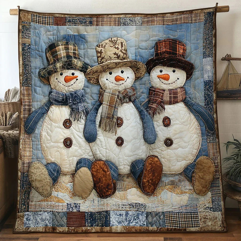 Snowman Cozy Lanterns Quilt Blanket