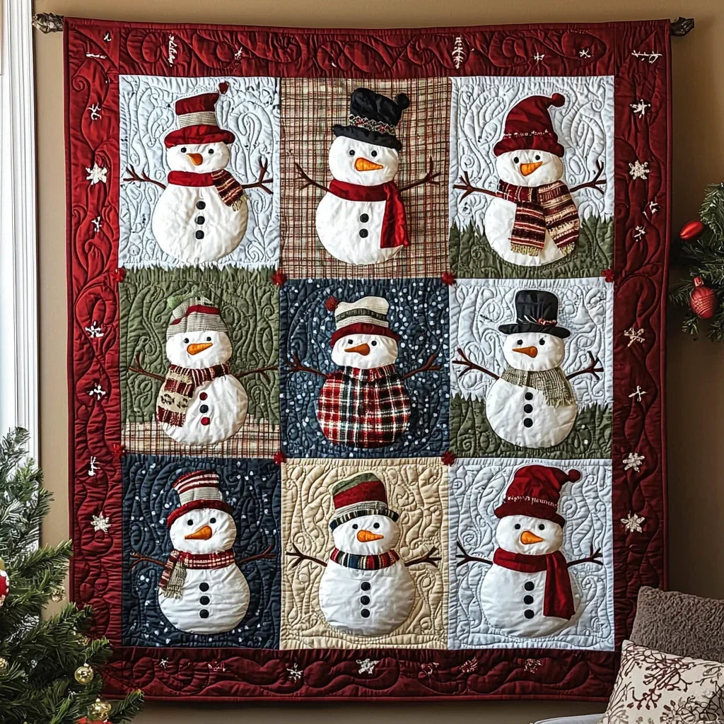 Snowman Friends Quilt Blanket