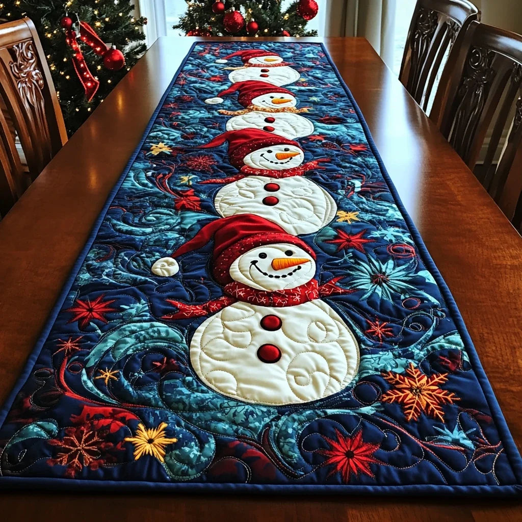 Snowman Joy Quilted Table Runner