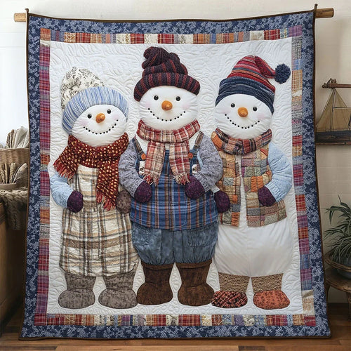 Snowman Sparkle Lane Quilt Blanket