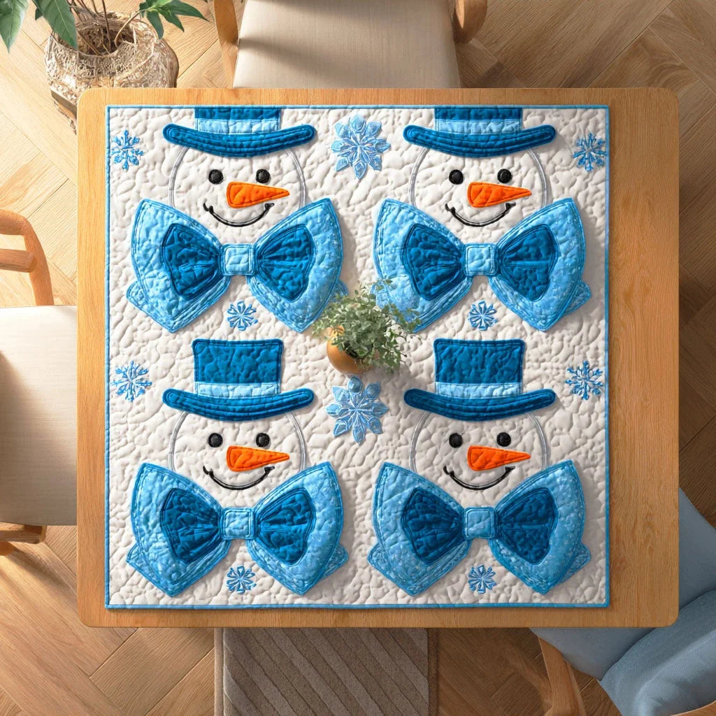 Snowman Winter Chill Quilted Table Topper