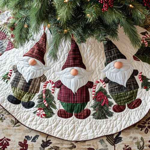 Snowy Silent Night Christmas Tree Skirt