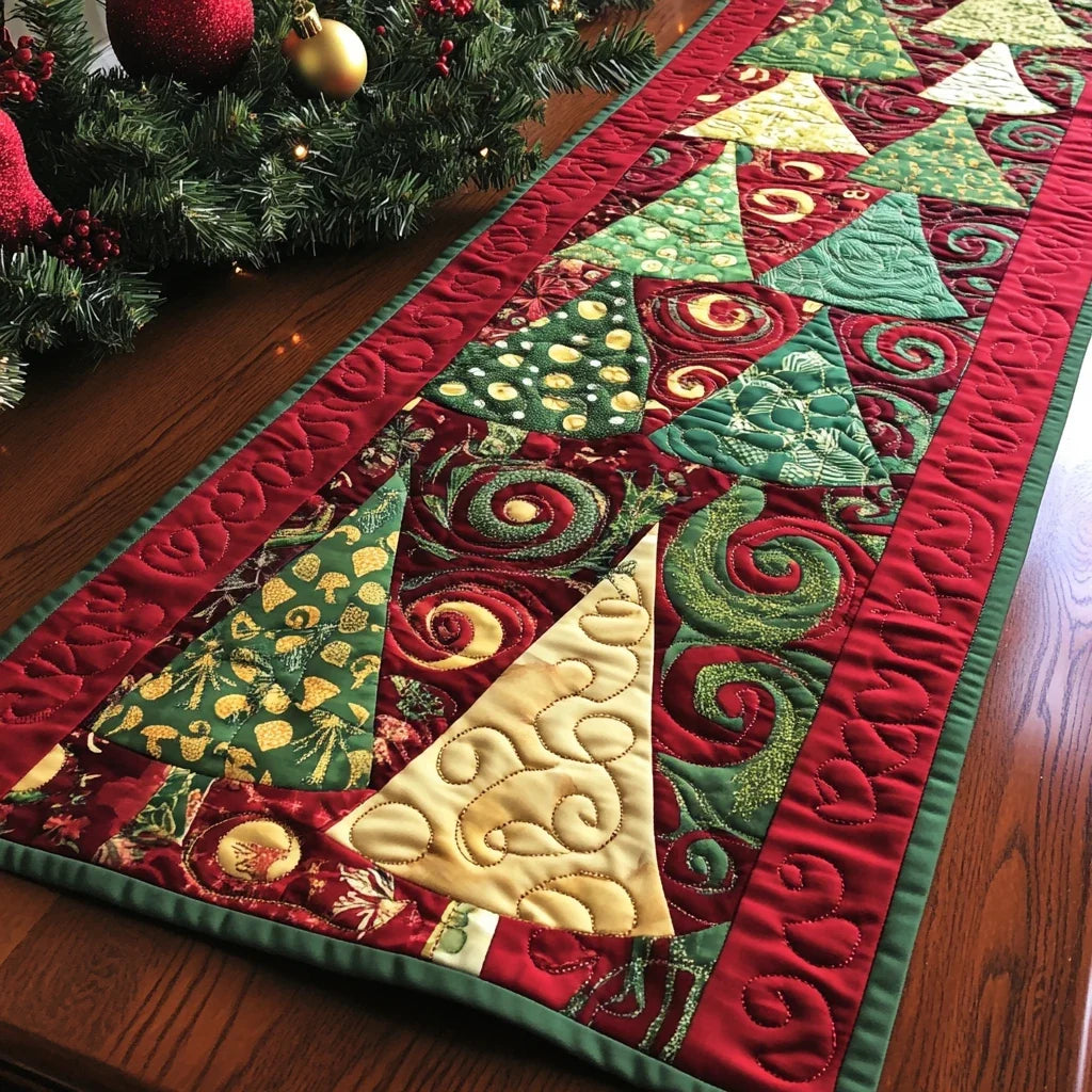 Snowy Woods Quilted Table Runner