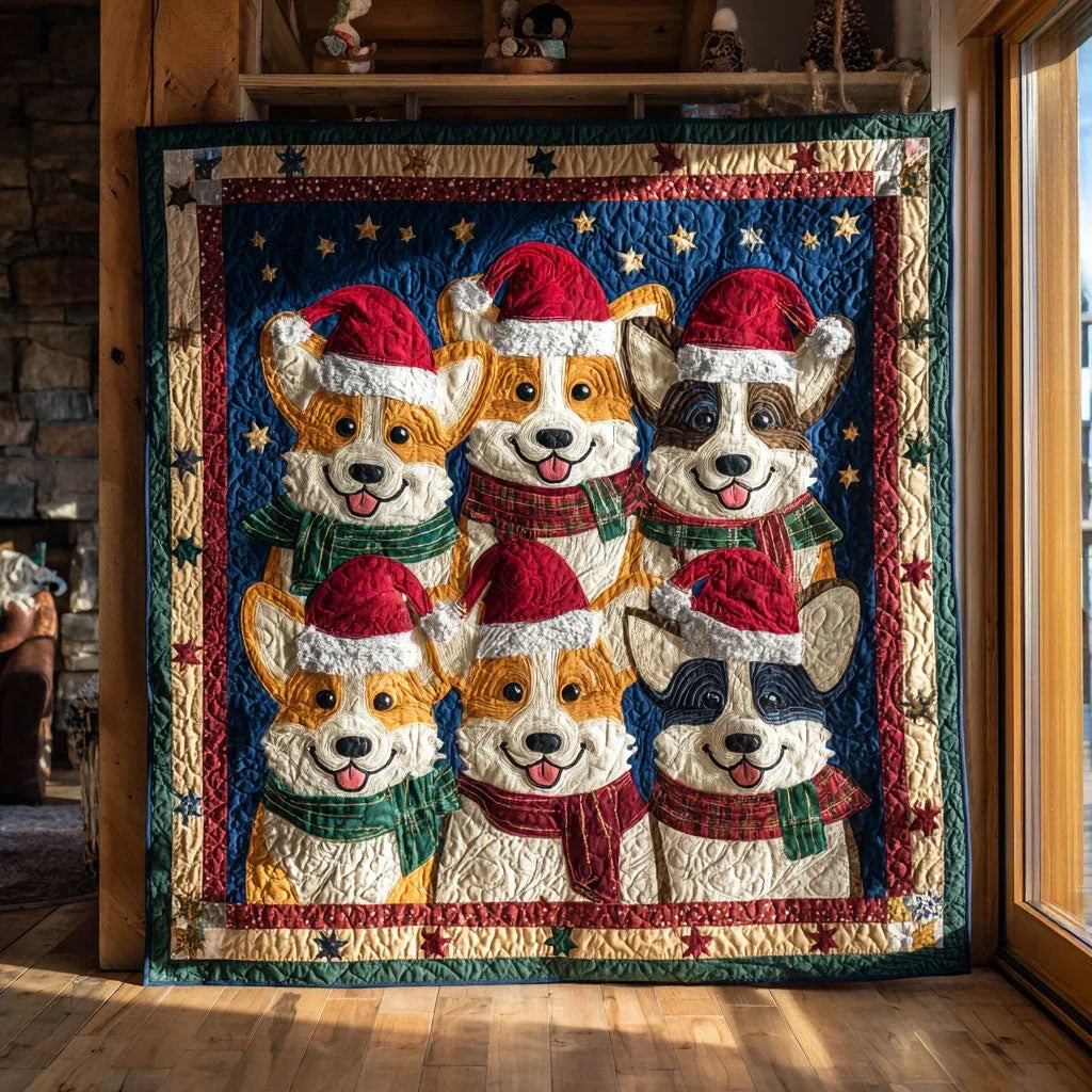 Snuggle Corgi Quilt Blanket