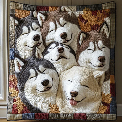 Snuggle Sled Team Quilt Blanket