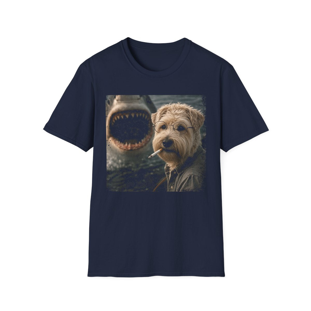 Soft Coated Wheaten Terrier and Shark Tee