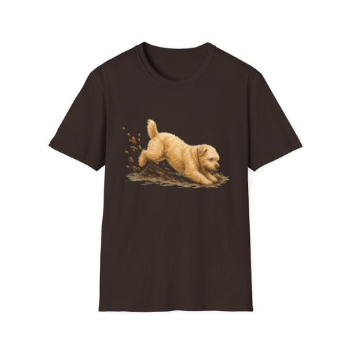 Soft Coated Wheaten Terrier Excavating Mode On Tee