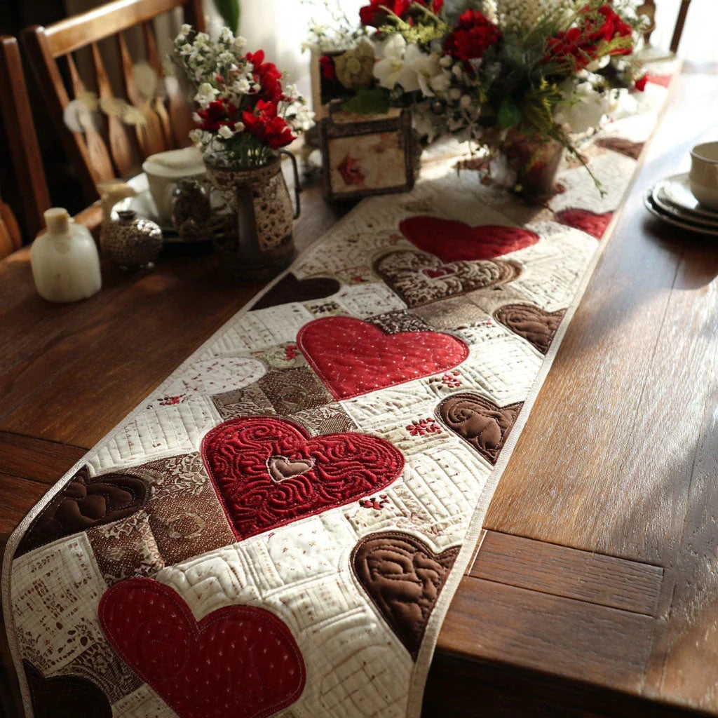 Softspoken Romance Quilted Table Runner