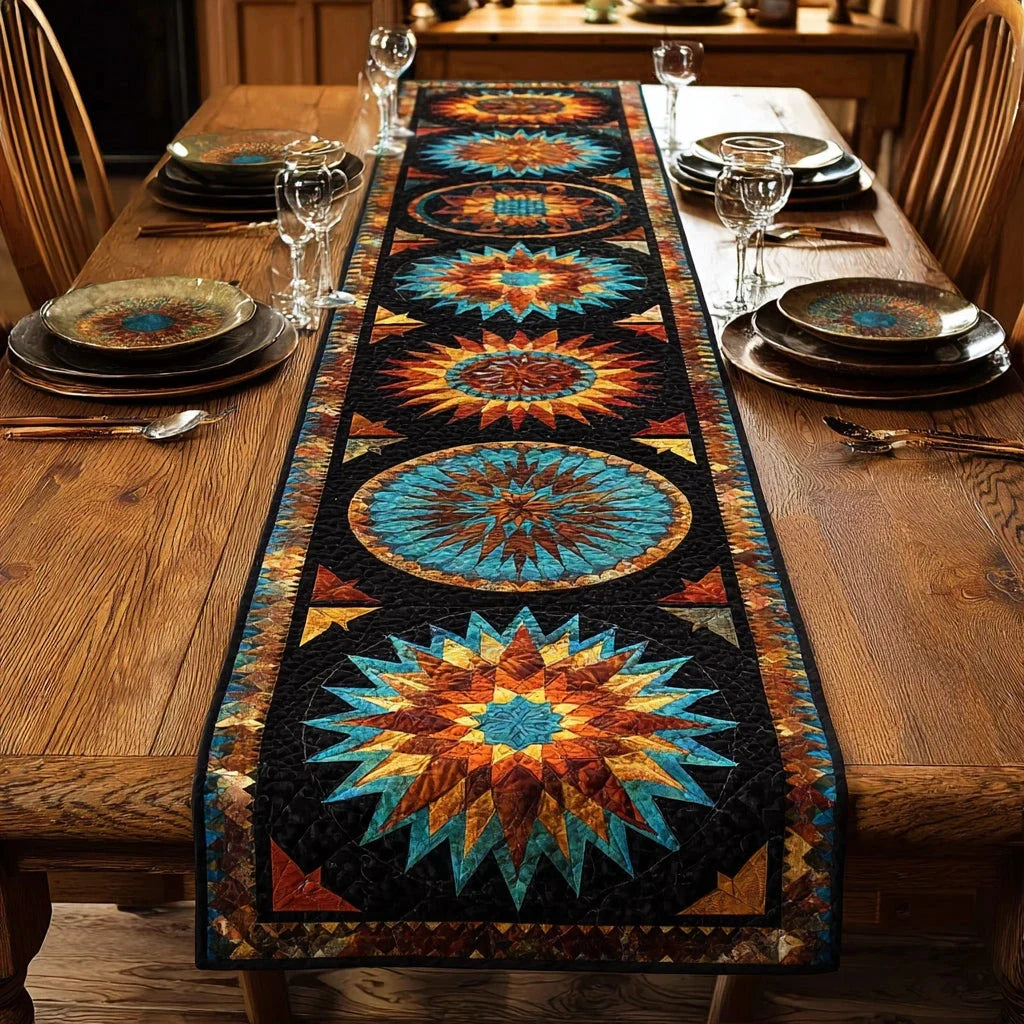Solar Flare Quilted Table Runner