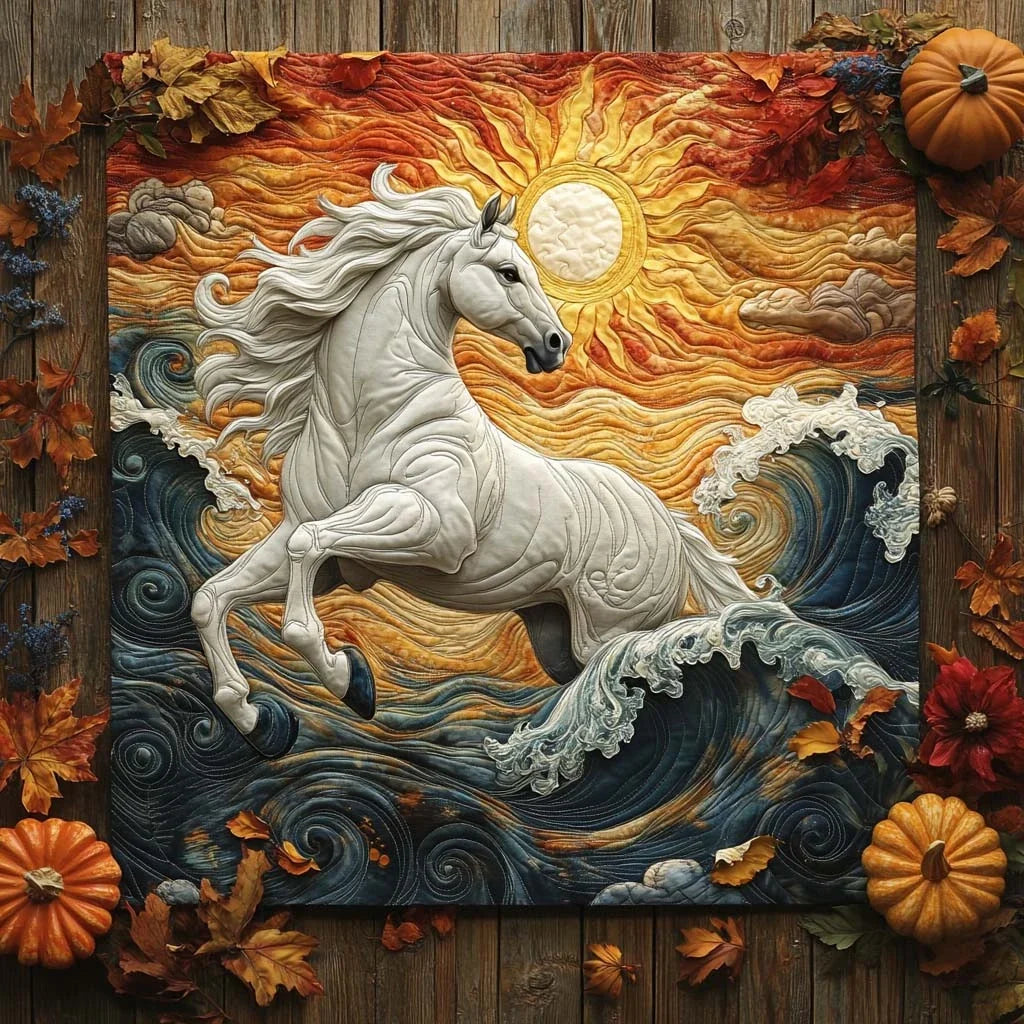 Solar Gallop Quilted Table Topper