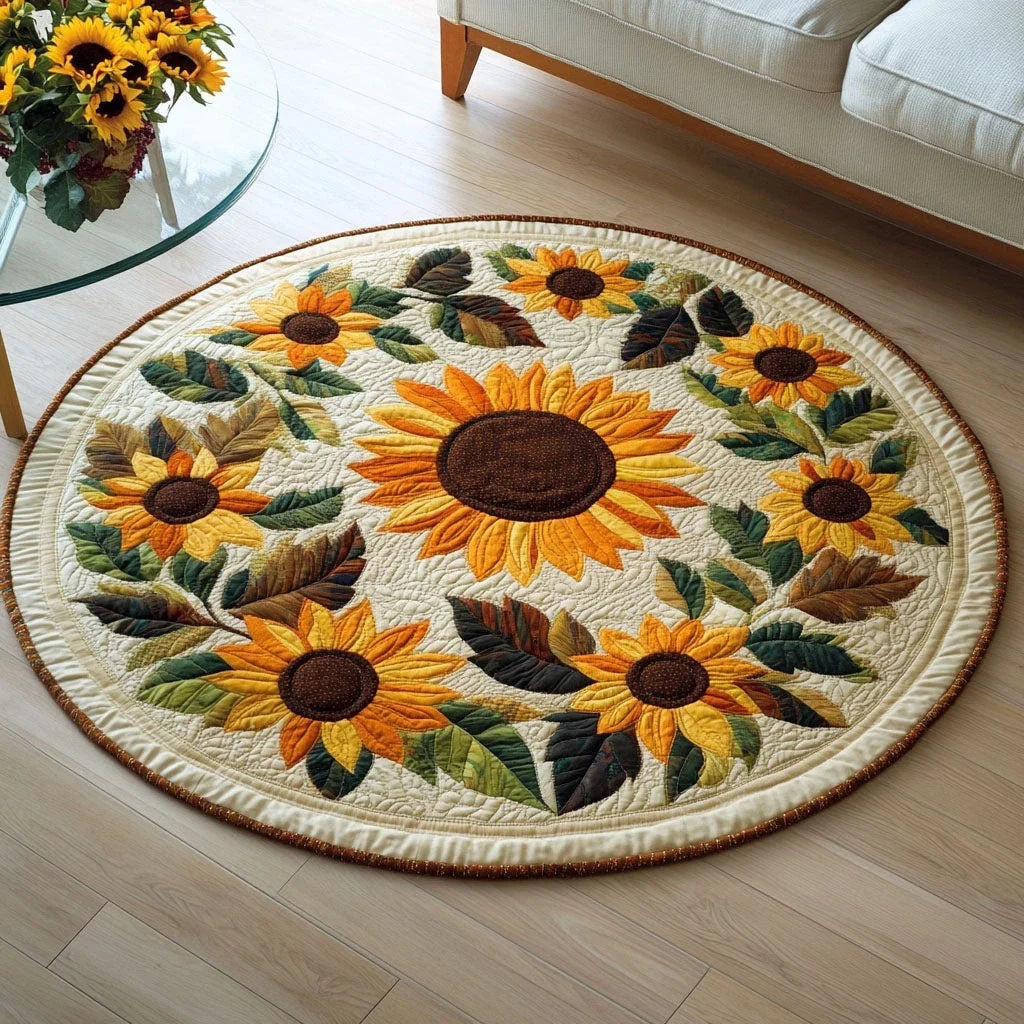 Solstice Bloom Quilted Round Mat