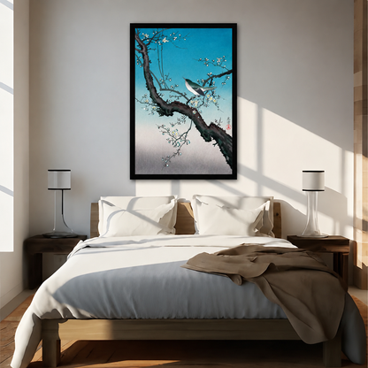 Japanese Bird Plum Blossom Ukiyo-e Canvas Arte