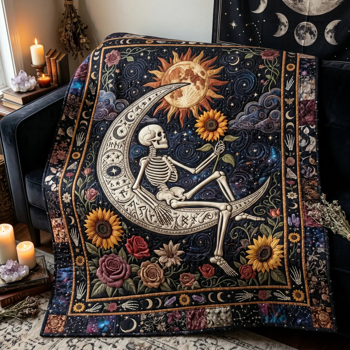 Soul In Darkness Quilt Blanket
