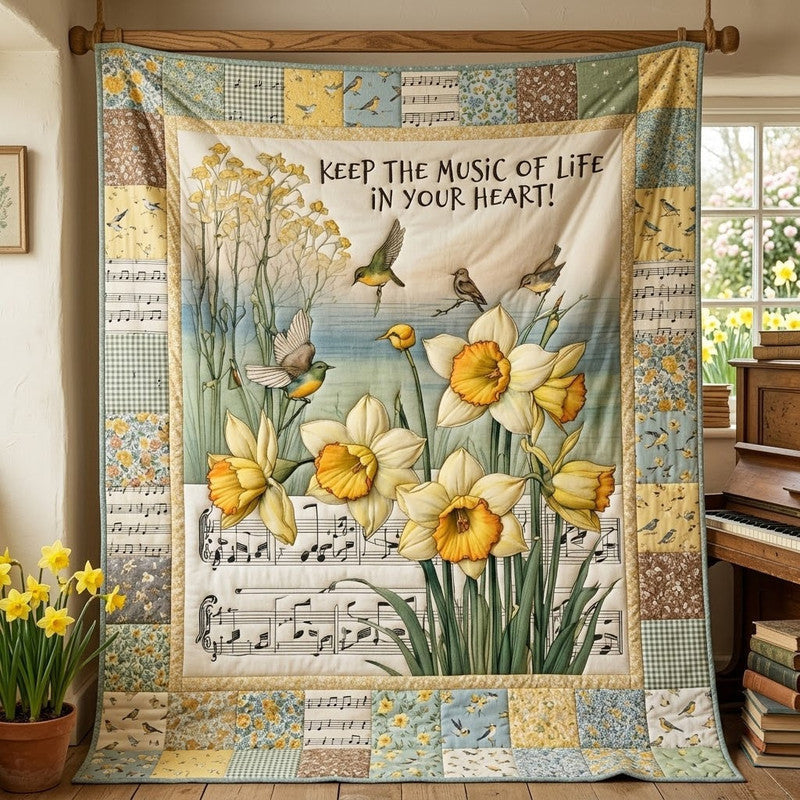 Soul Symphony Quilt Blanket - Quilted Blanket by Wild and Way
