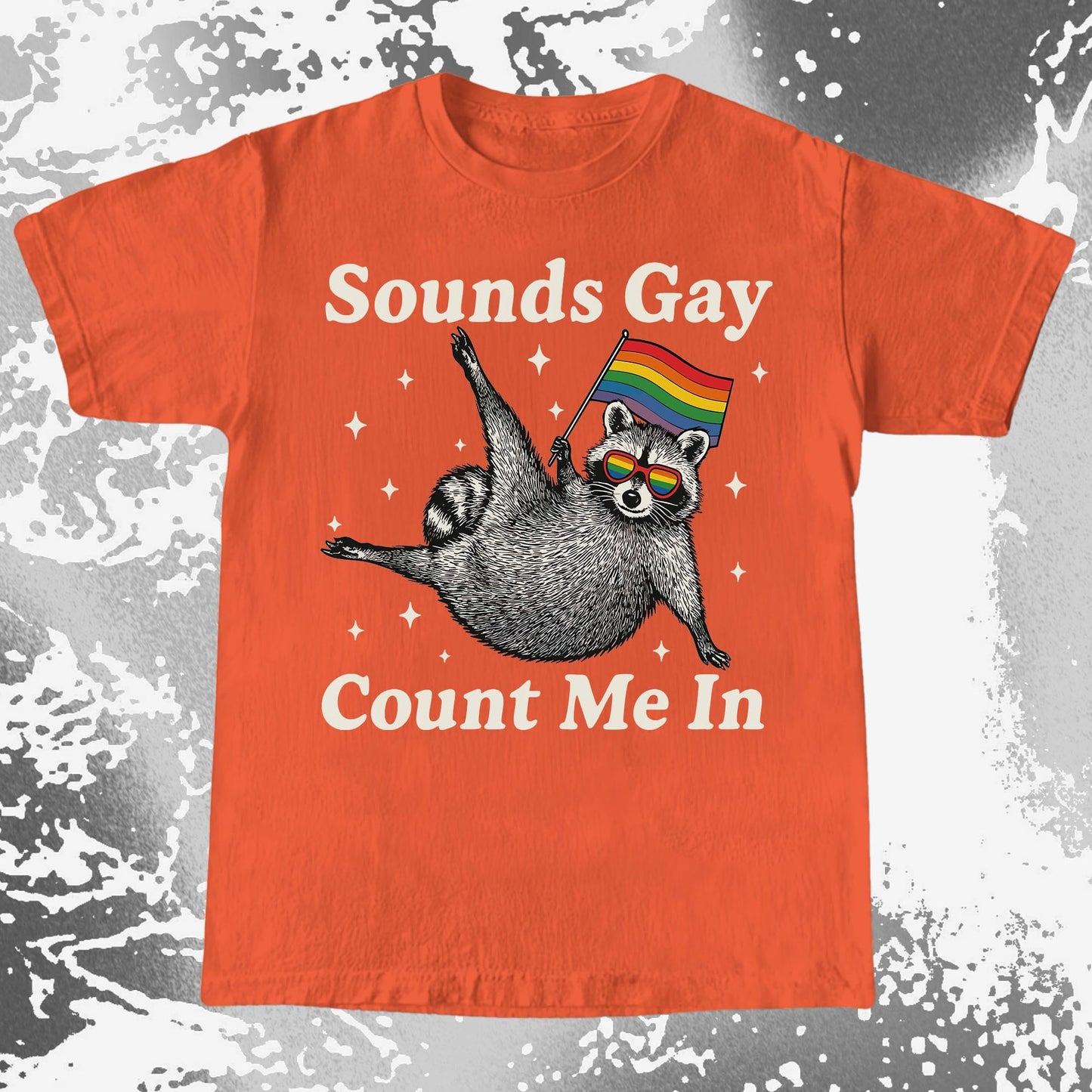 Raccoon Sounds Gay Count Me In, funny meme tee gift (view 6)