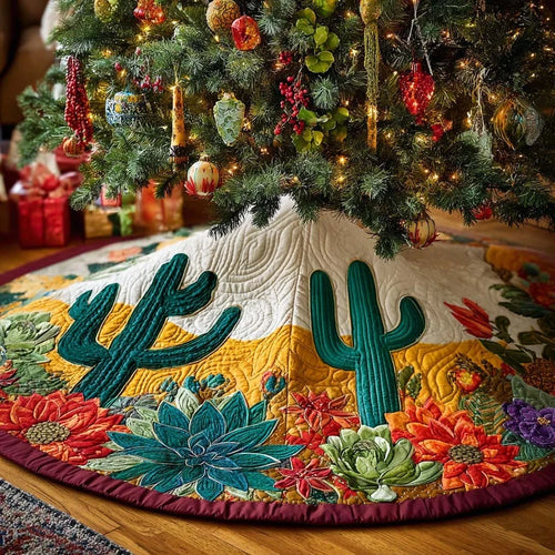 Southwest Star Christmas Quilted Tree Skirt