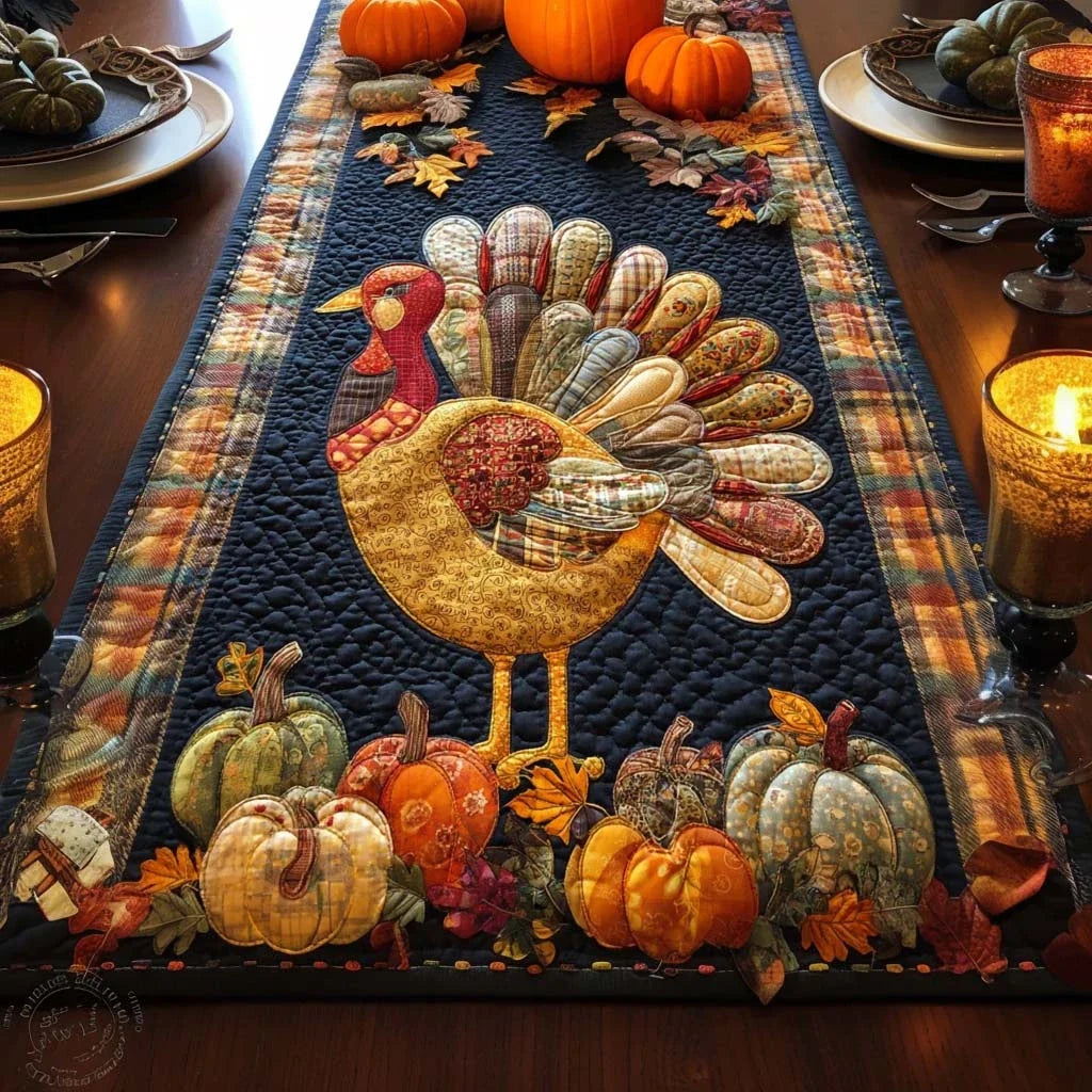 Special Turkey Quilted Table Runner