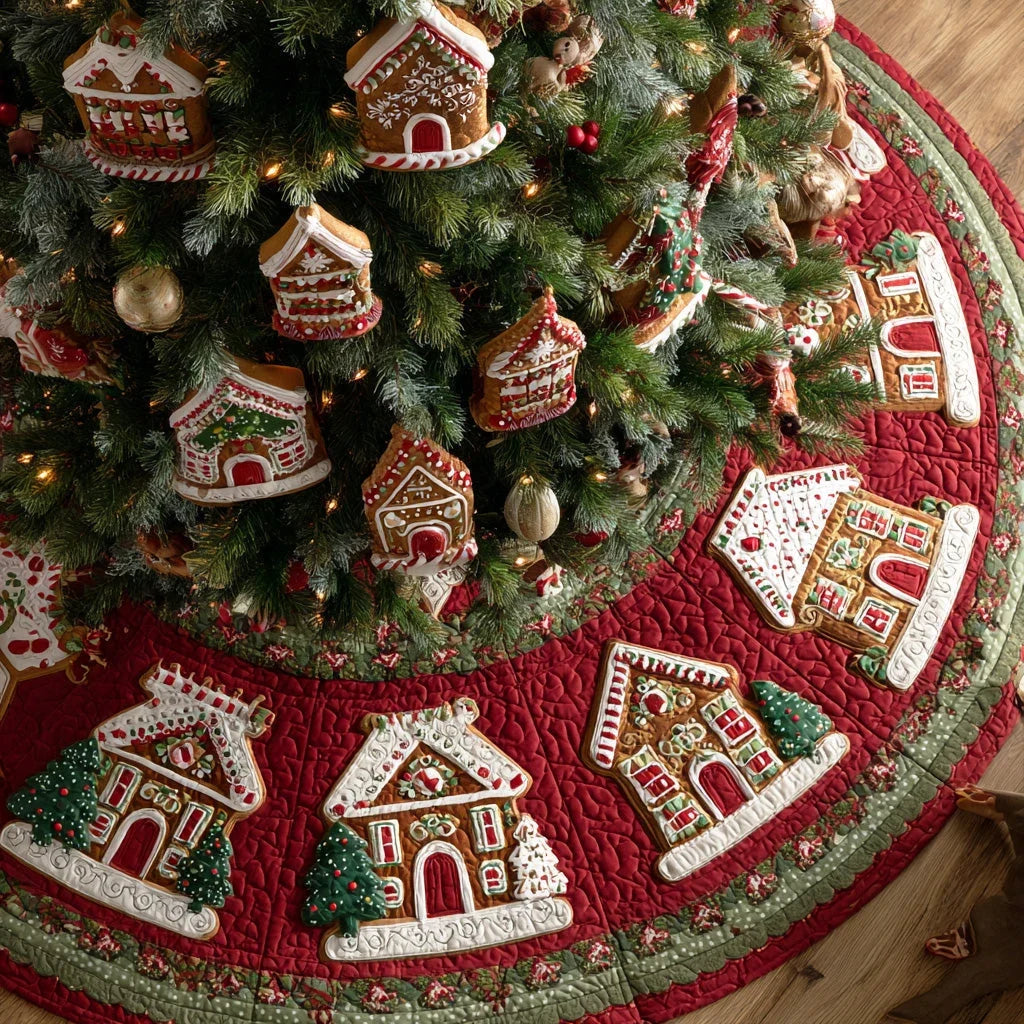 Spice Cottage Christmas Quilted Tree Skirt