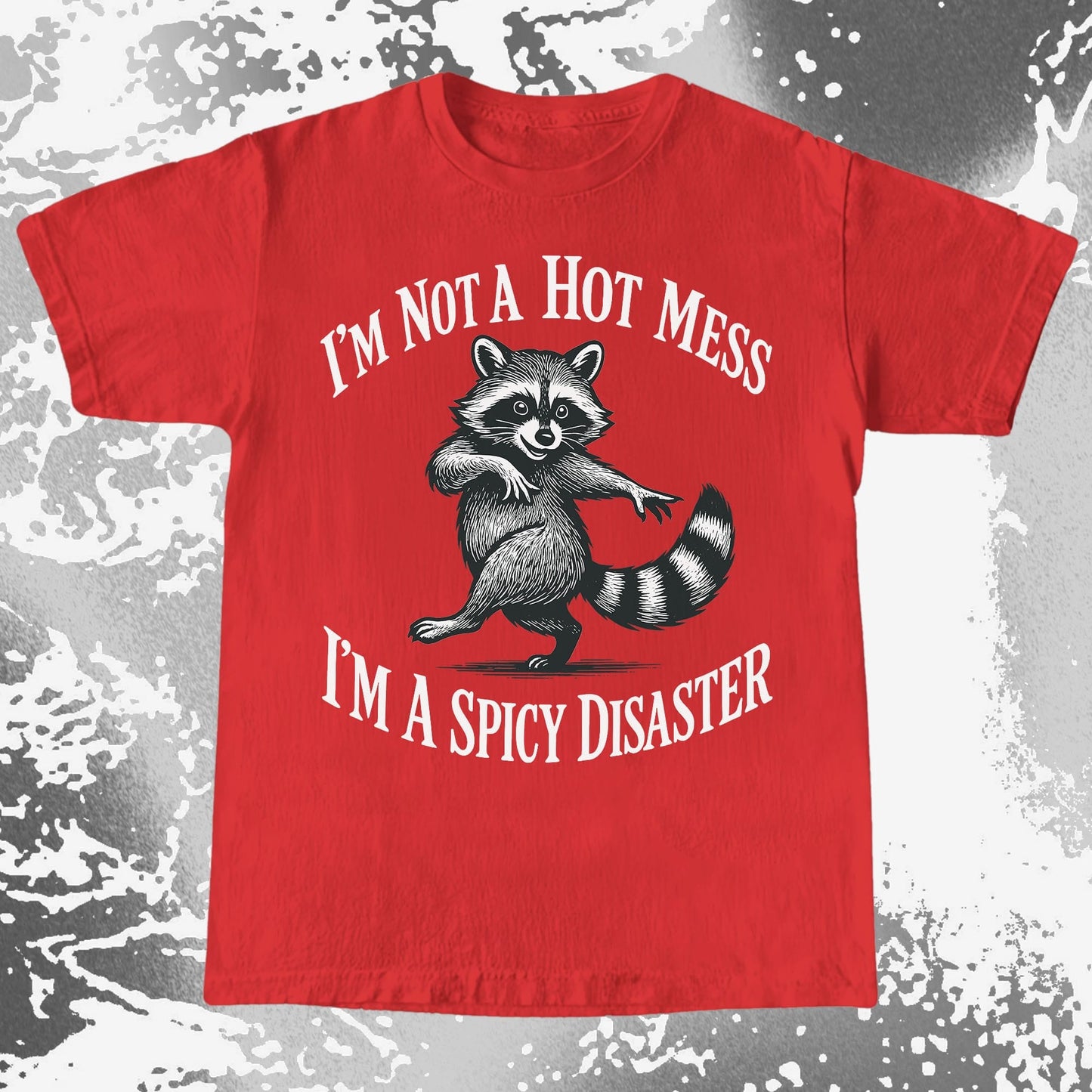 Spicy Disaster Raccoon, funny meme tee gift (view 7)