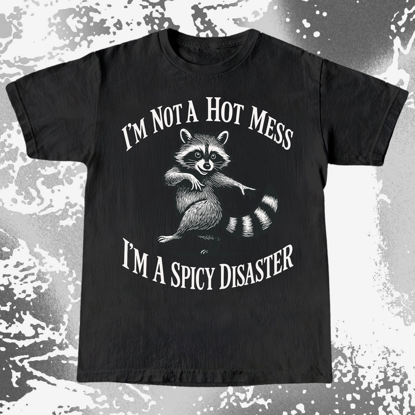 Spicy Disaster Raccoon, funny meme tee gift (view 2)