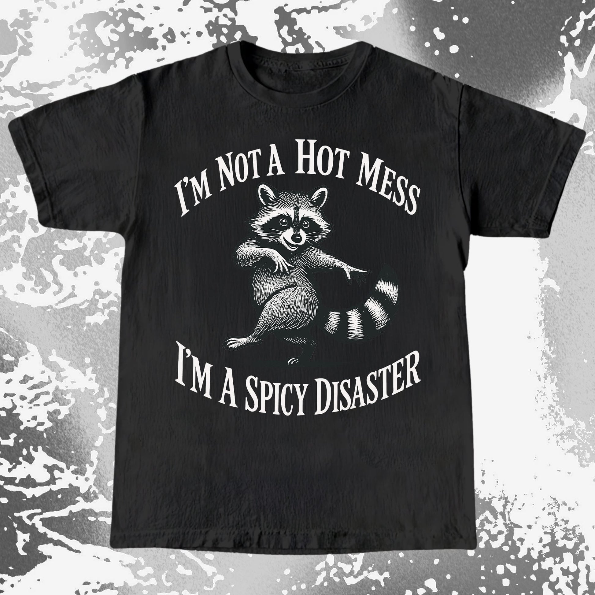 Spicy Disaster Raccoon, funny meme tee gift (view 2)