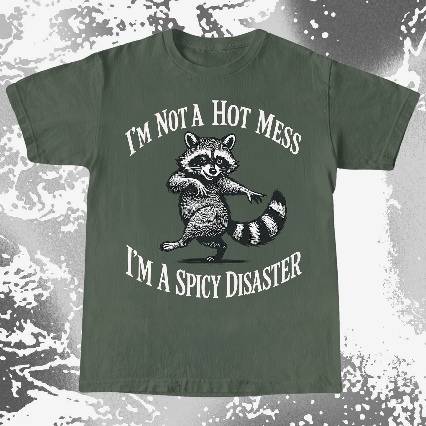 Spicy Disaster Raccoon, funny meme tee gift (view 5)
