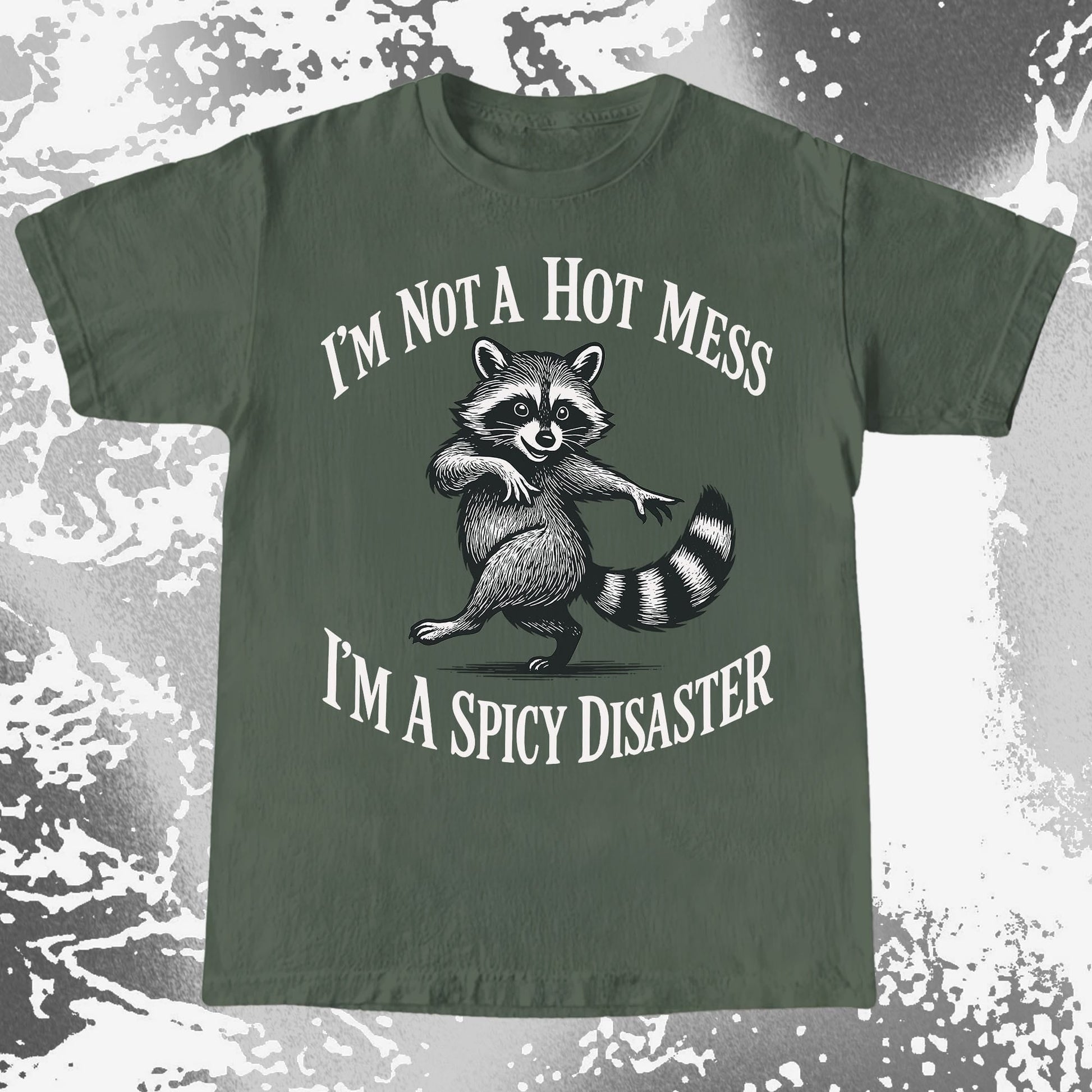 Spicy Disaster Raccoon, funny meme tee gift (view 5)
