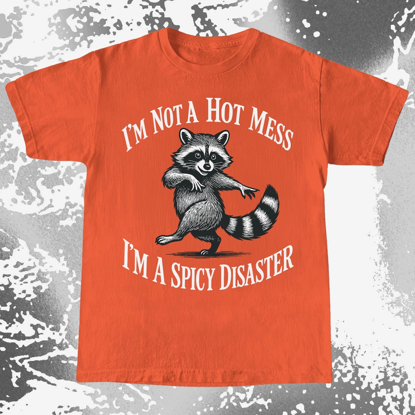 Spicy Disaster Raccoon, funny meme tee gift (view 3)