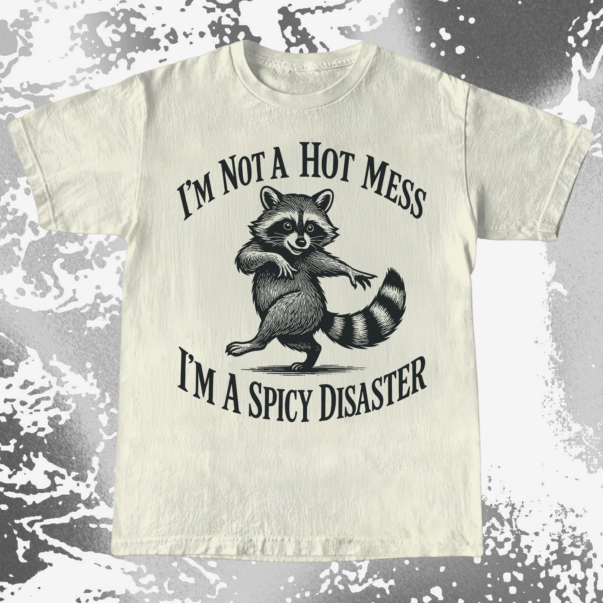 Spicy Disaster Raccoon, funny meme tee gift (view 4)