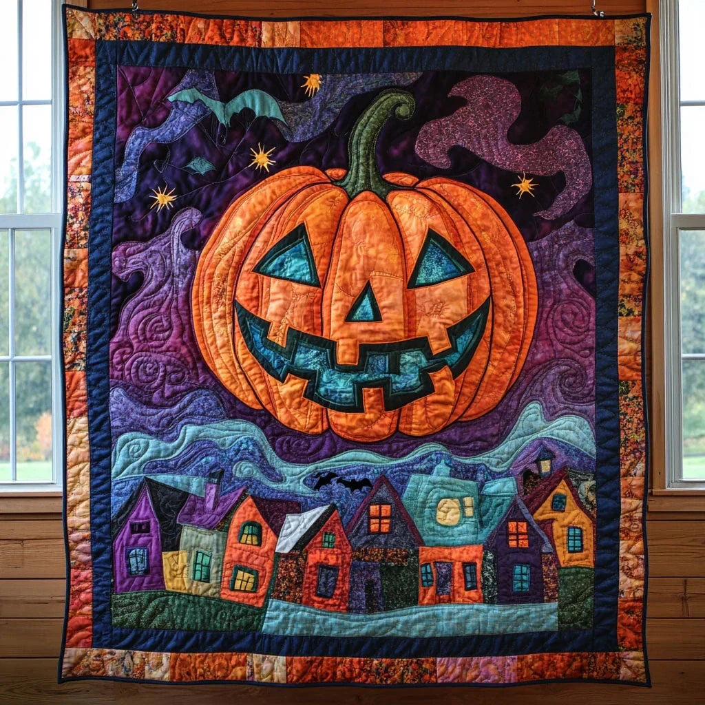 Spiraled Night Quilt Blanket