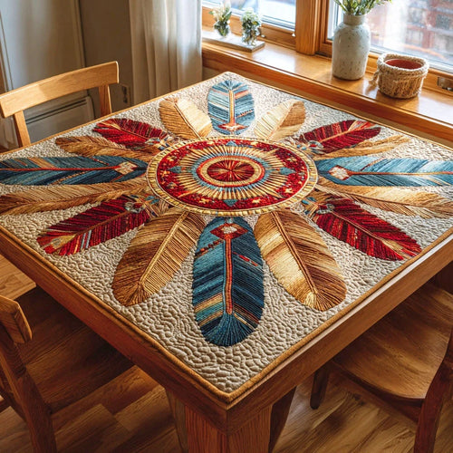 Spirit Feather Quilted Table Topper