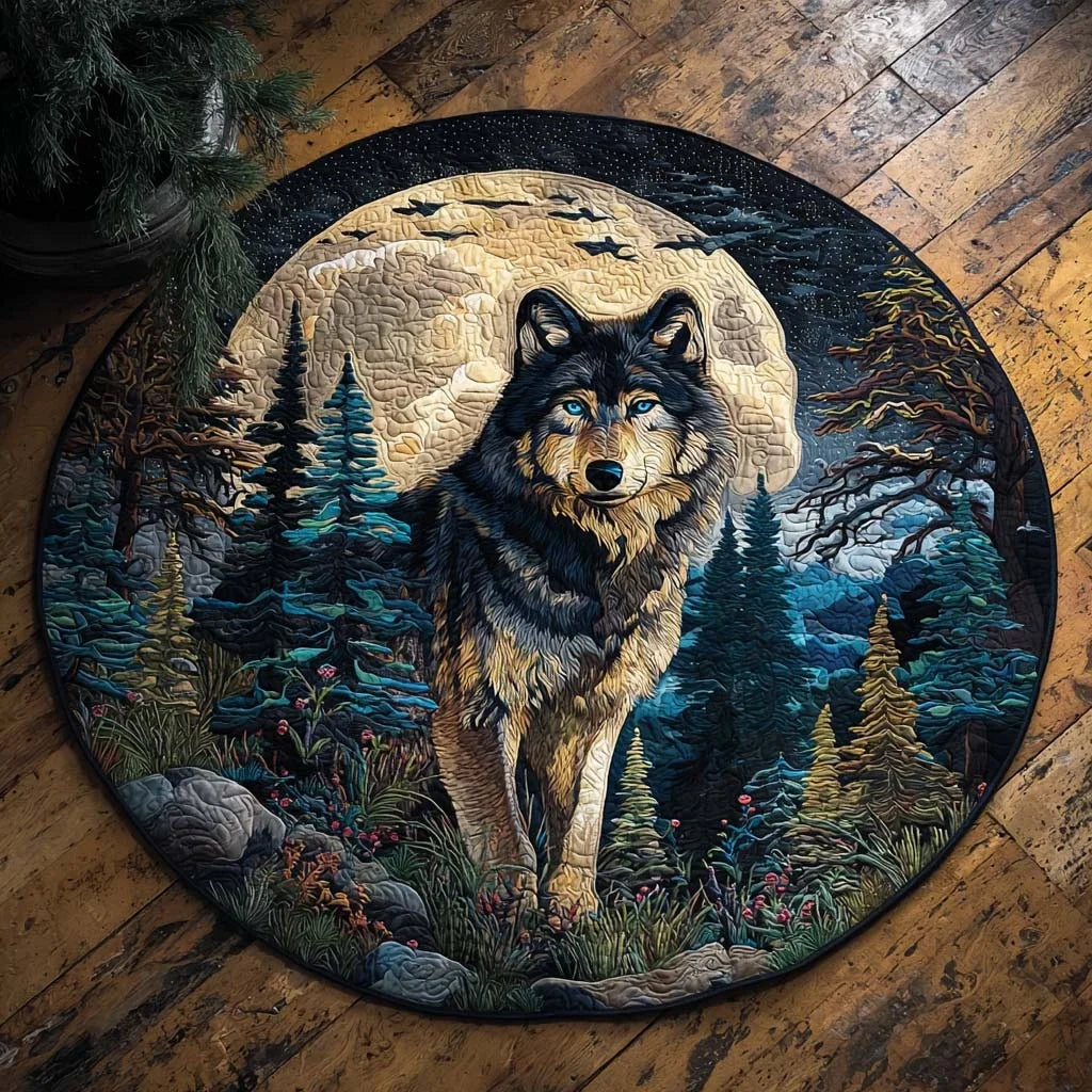Spirit Howl Quilted Round Mat