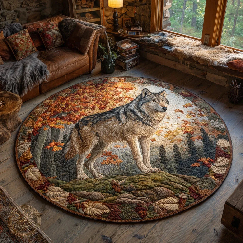 Spirit of the Wild Quilted Round Mat