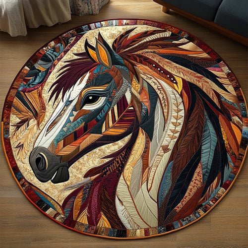 Spirits of the Earth Quilted Round Mat