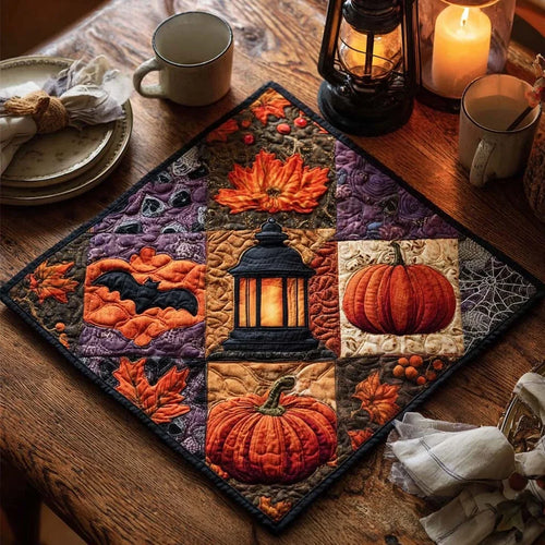 Spooky Autumn Glow Quilted Table Topper