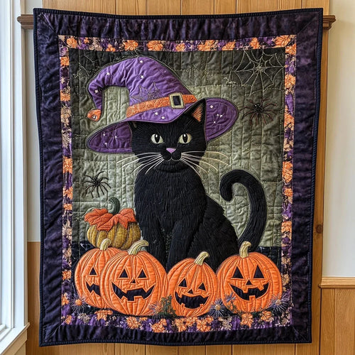 Spooky Kitty Quilt Blanket