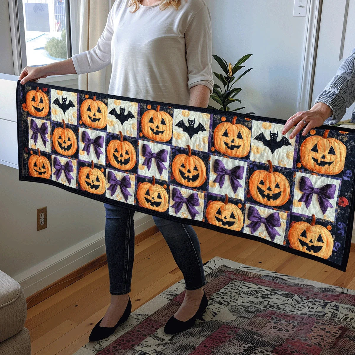 Spooky Night Quilted Table Runner