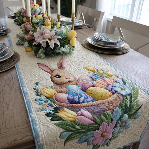 Spring Bunnies Quilted Table Runner