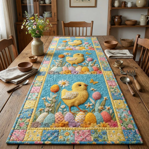Spring Chick Quilted Table Runner