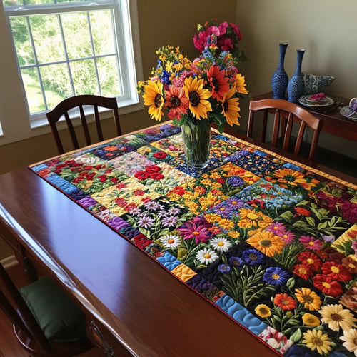 Spring Symphony Quilted Table Runner