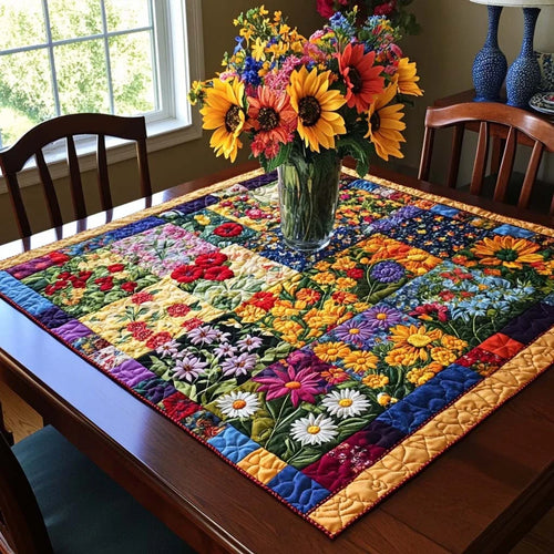 Spring Symphony Quilted Table Topper